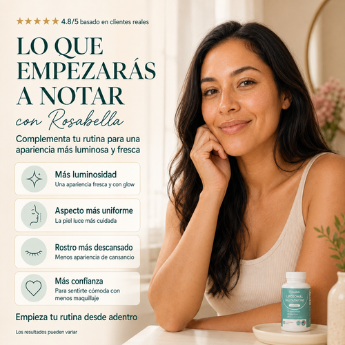 Rosabella™ Glutatión Liposomal 500 mg | Glow y Bienestar